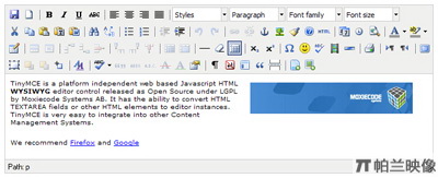 TinyMCE - Javascript富文本编辑器